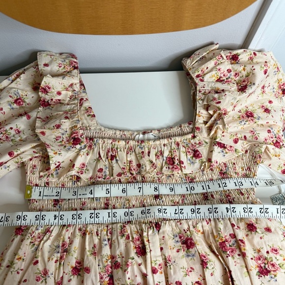 Hyacinth House - Tuckernuck - Addison Floral ruffle sleeve top - small nwt - Picture 2 of 10